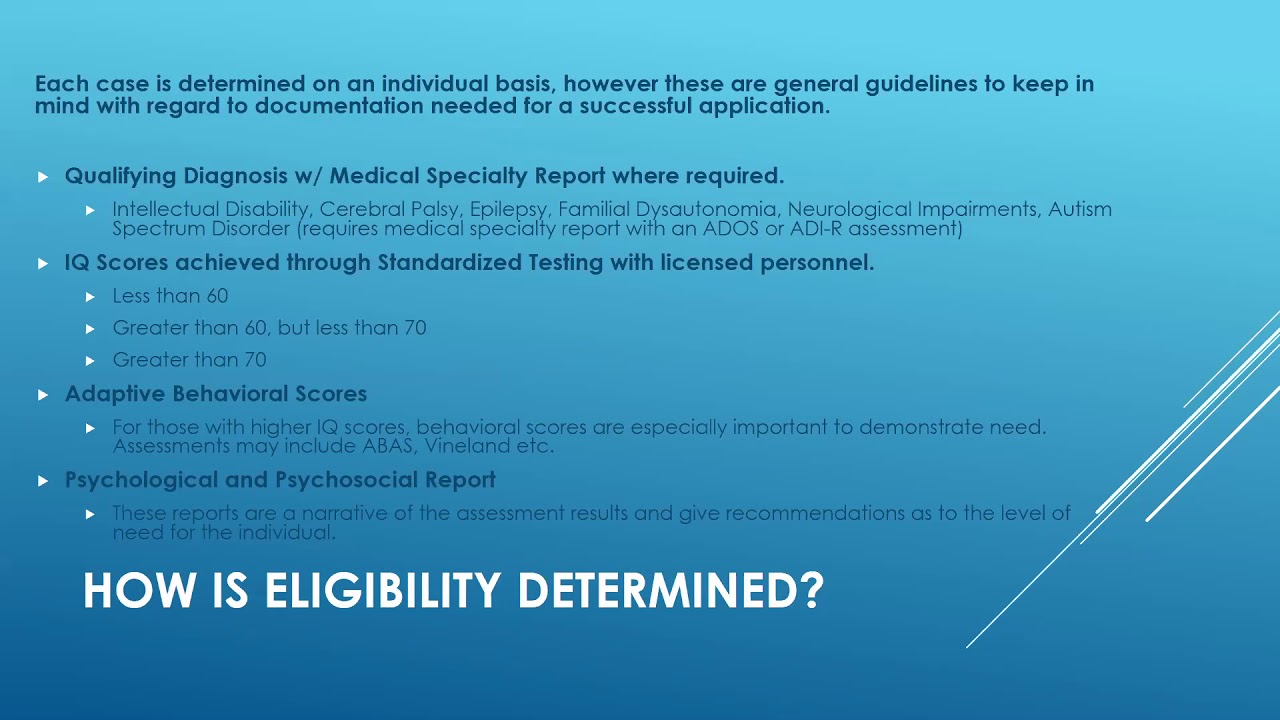 OPWDD Eligibility Overview