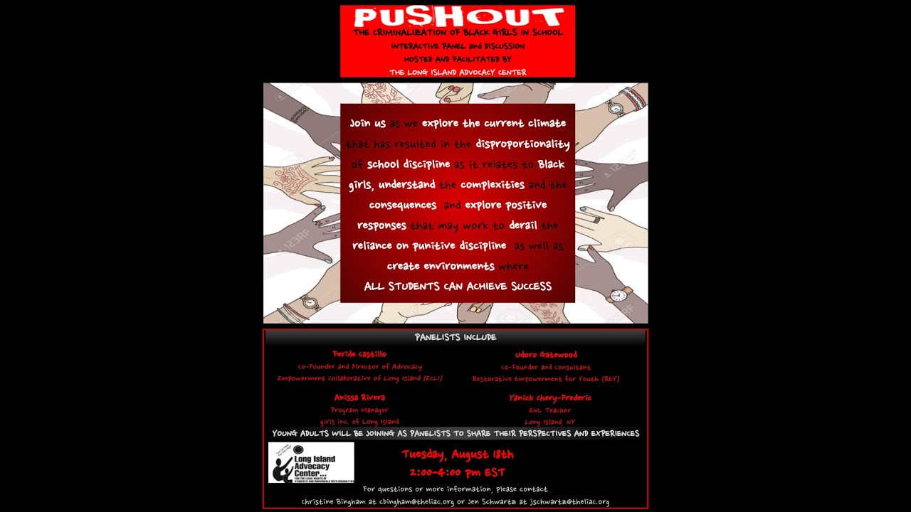 Pushout: The Discrimination of Black Girls in School; Virtual Panel Discussion and Presentation